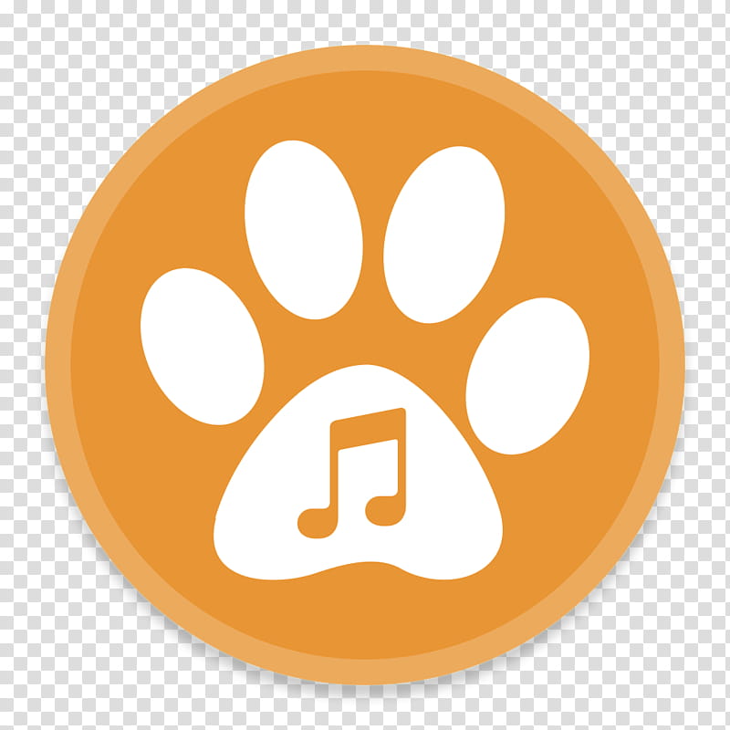 Button UI Requests, round yellow and orange paw icon transparent background PNG clipart