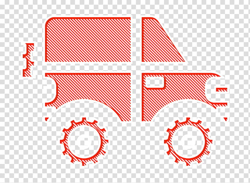 Jeep icon Car icon, Red, Line transparent background PNG clipart