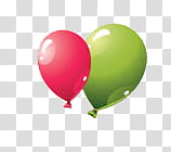 PART Material, pink and green balloons transparent background PNG clipart