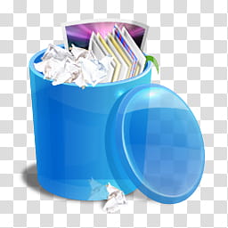 Blue icons , blue recycle bin transparent background PNG clipart