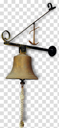 brass-colored bell hanging from betal bar transparent background PNG clipart
