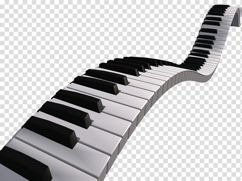 Piano, black and white piano keys illustration transparent background PNG clipart