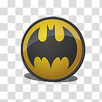 Batman Boot Animation, black and yellow Batman icon transparent background PNG clipart