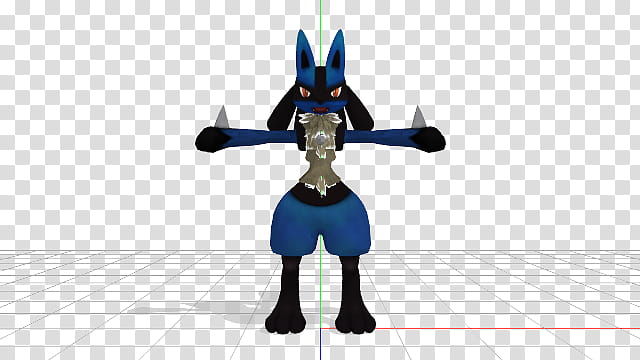 MMD Lucario ssb (Unrigged) transparent background PNG clipart