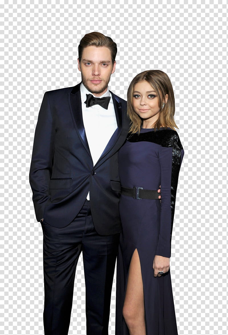 Dominic Sherwood and Sarah Hyland ,  transparent background PNG clipart