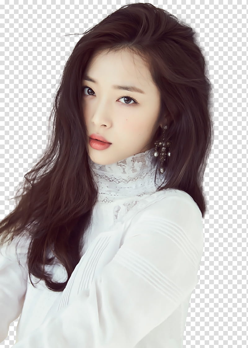 Sulli Thursday Island P, woman wearing white turtleneck long-sleeved shirt illustration transparent background PNG clipart