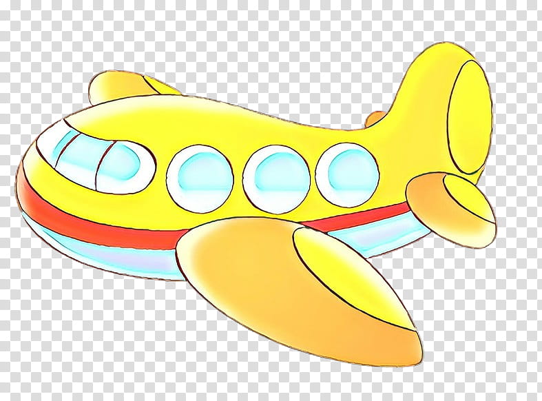 Baby toys, Yellow, Cartoon, Airplane, Vehicle, Aircraft, Fish transparent background PNG clipart