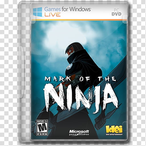 Icons Games ing DVD CASE NEW LOGO GFWL, Mark of The Ninja, game for Windows live PC DVD Mark of The Ninja case transparent background PNG clipart
