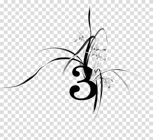 Black And White Flower, Drawing, Typography, Creative Work, Logo, Character Design, Black And White
, Line Art transparent background PNG clipart