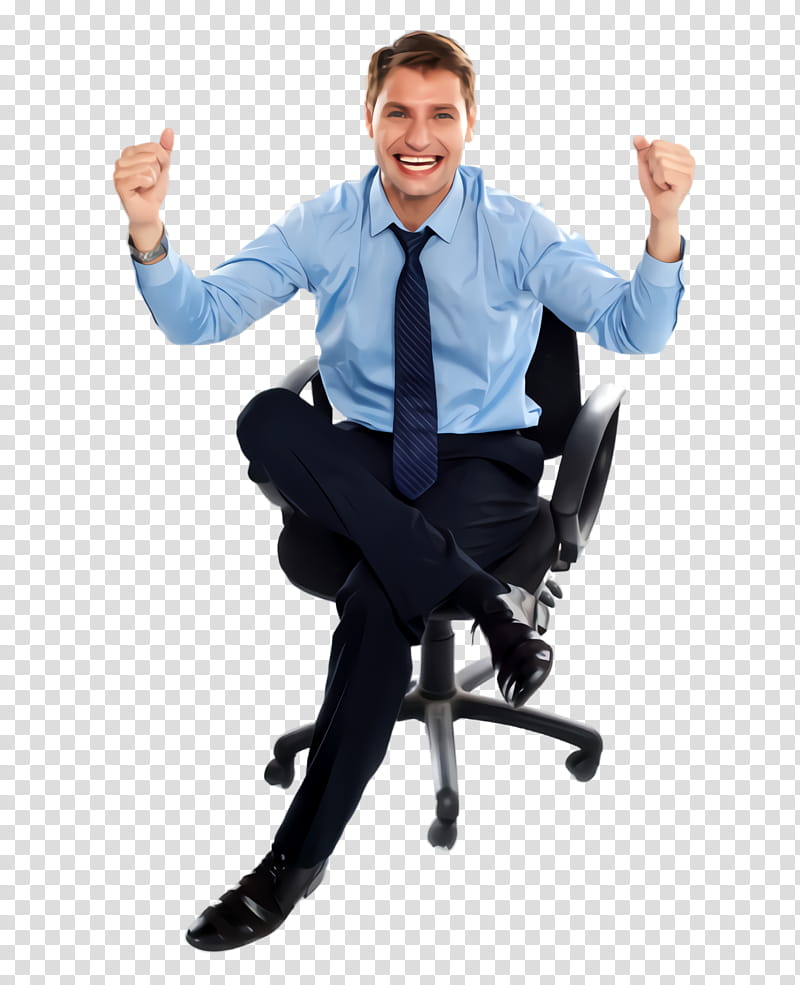 sitting office chair chair arm gesture, Businessperson, Job, Furniture, Thumb transparent background PNG clipart