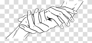 , holding hands sketch transparent background PNG clipart