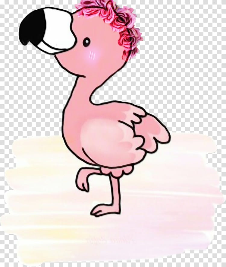 Flamingo, Watercolor, Paint, Wet Ink, Pink, Bird, Cartoon, Water Bird transparent background PNG clipart