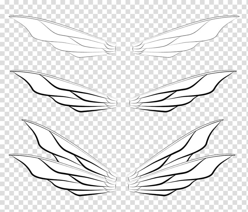 Bee-Fairy Wings Lineart transparent background PNG clipart