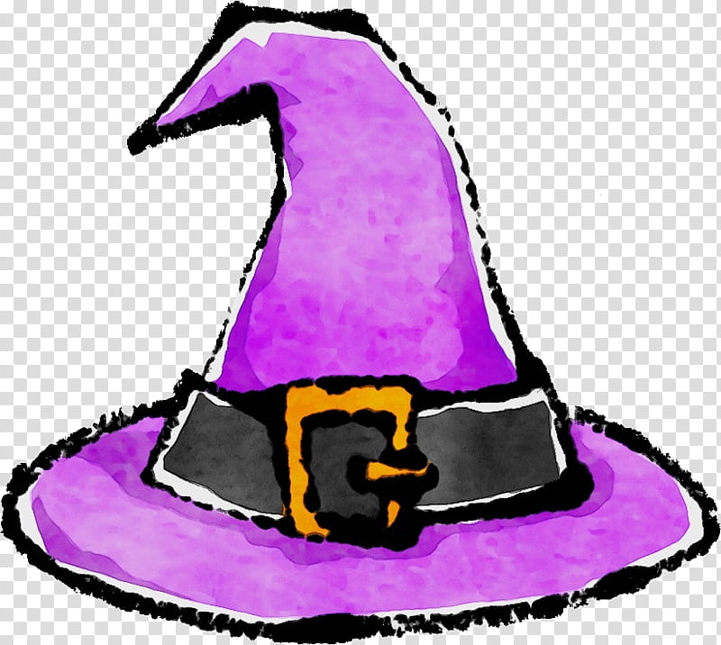 witch hat clothing hat purple costume hat, Watercolor, Paint, Wet Ink, Costume Accessory, Headgear, Party Supply transparent background PNG clipart