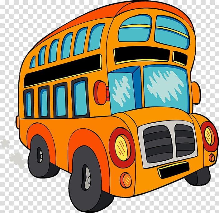 Cartoon School Bus Party Bus Child Bus Driver Bus Stop School