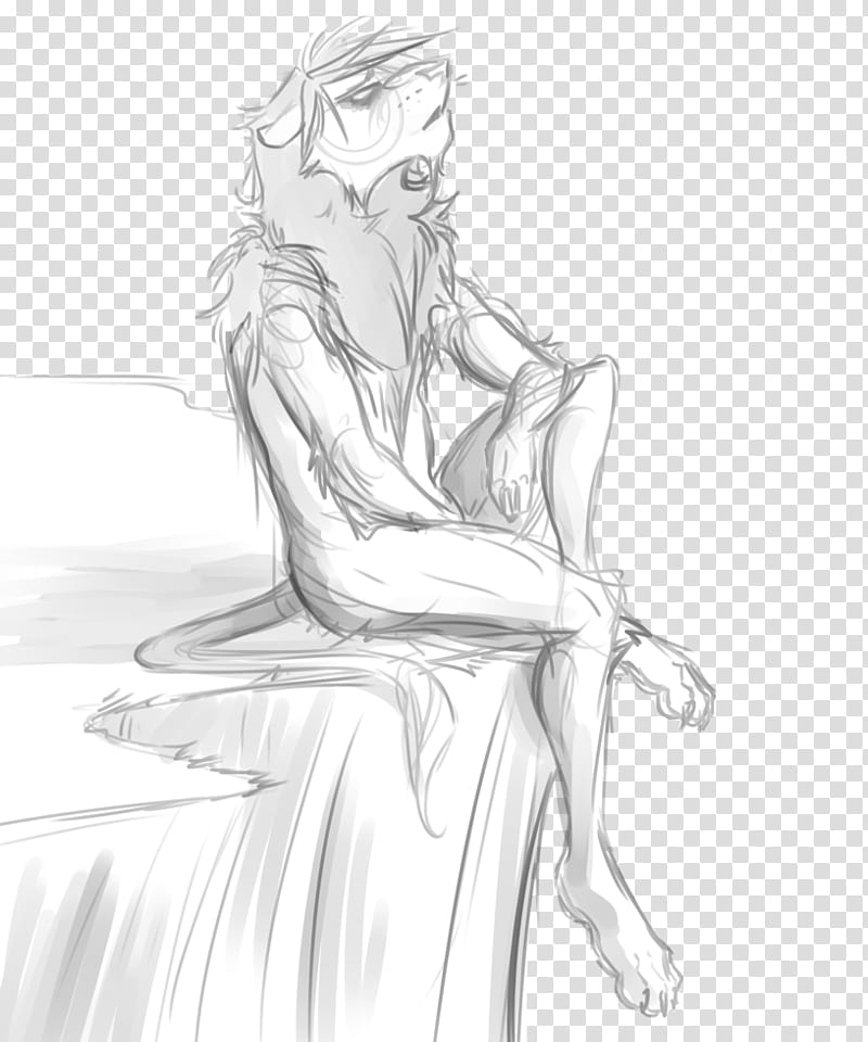 Lion Anthro OC sketch concept WIP transparent background PNG clipart