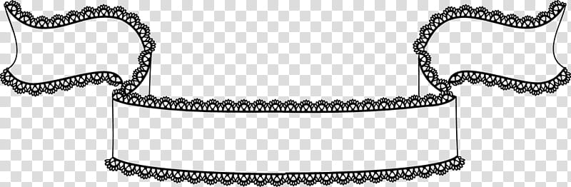 Lace Banners Brushes, black ribbon siange transparent background PNG clipart