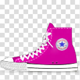 pink and white Converse All Star high-top sneaker transparent background PNG clipart