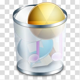 Aeon, Recyclebin-Full, yellow and grey drinking glass illustration transparent background PNG clipart