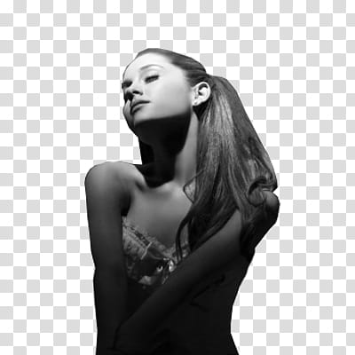 Ariana Grande Yours Truly, greyscale of Ariana Grande transparent background PNG clipart