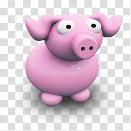 pink pig illustration transparent background PNG clipart