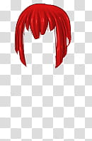 Bases Y Ropa de Sucrette Actualizado, short red hair wig illustration transparent background PNG clipart