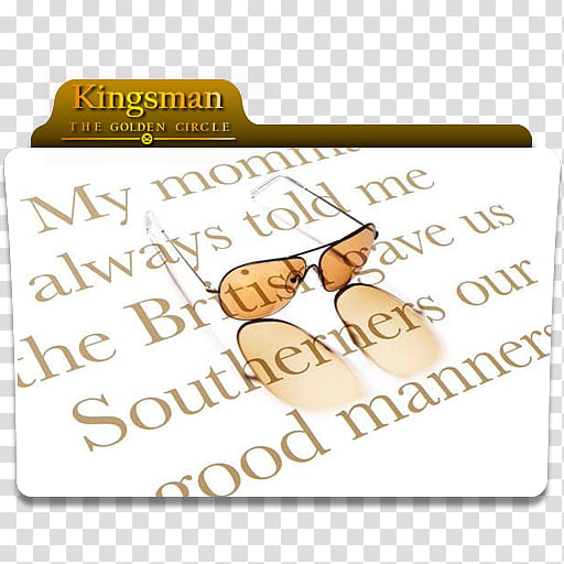 Kingsman The Golden Circle  Folder Icon , KingsmanTheGoldenCircle_v, white and brown Kingsman folder transparent background PNG clipart