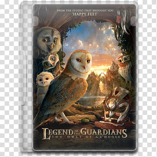 Movie Icon , Legend of the Guardians, The Owls of Ga'Hoole, Legend of the Guardians Owls of Gahoole cover transparent background PNG clipart