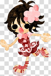 The icons of cute girls in cute dress, himawari-girl- transparent background PNG clipart