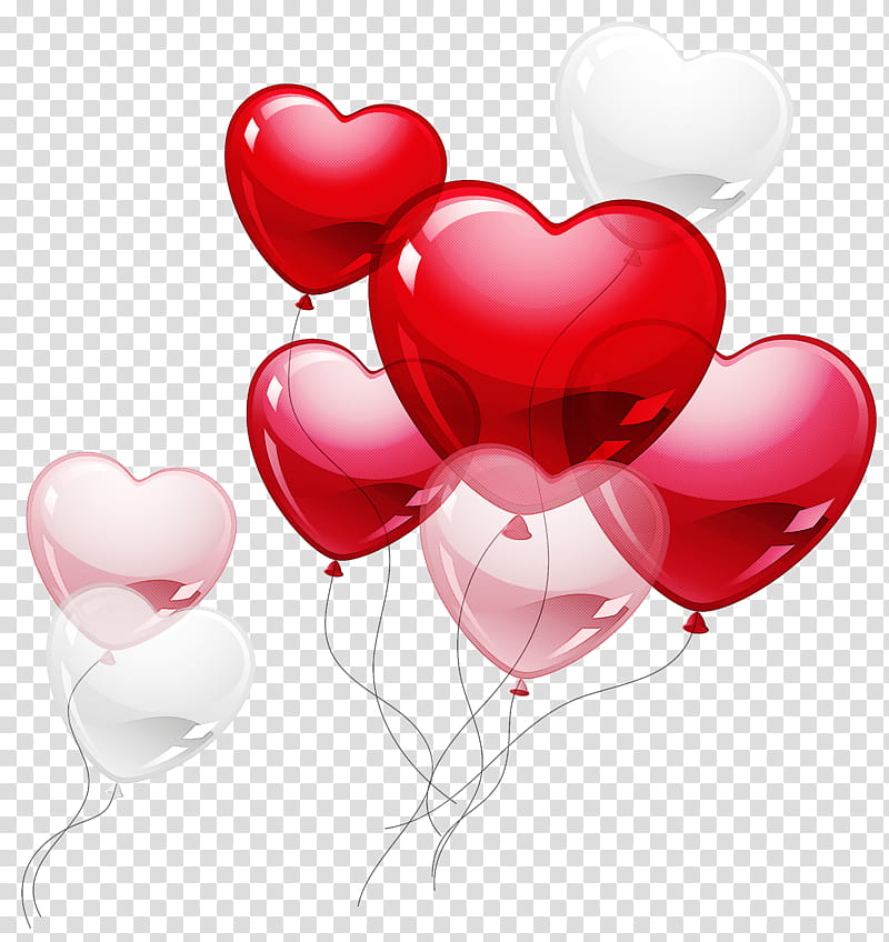 Valentine's day, Heart, Red, Balloon, Valentines Day, Love, Pink, Material Property transparent background PNG clipart