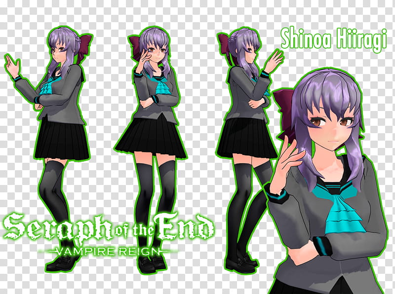 [mmd and ys/seraph of the end] TDA Shinoa Hiiragi transparent background PNG clipart