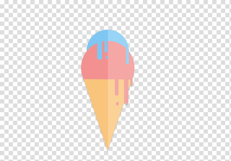 Flat Design , pink and yellow ice cream cone transparent background PNG clipart