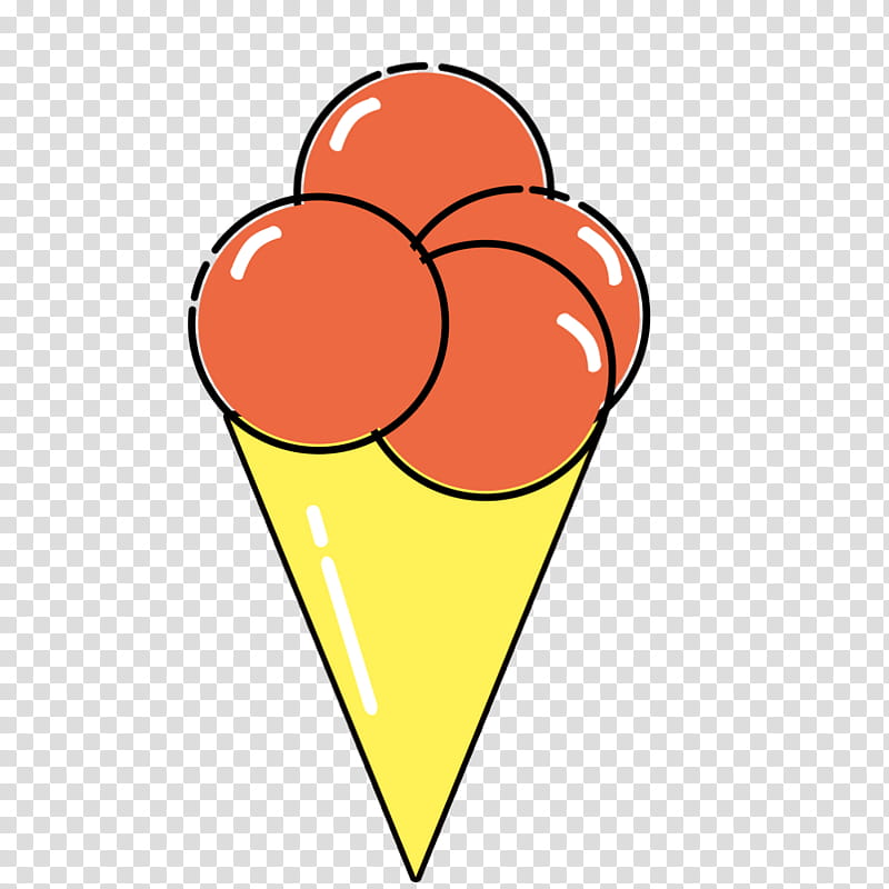 Orange, Cone, Ice Cream Cone, Cartoon, Line, Food, Frozen Dessert, American Food transparent background PNG clipart