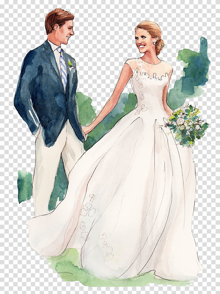 watercolor wedding dress