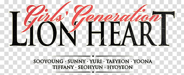 Girls Generation Lion Heart Logo Better Quality, Girl's Generation Lion Heart text transparent background PNG clipart