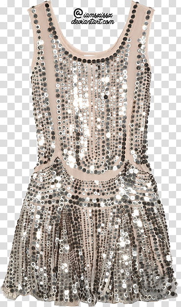 Glitter sequined prom dresses , women's sequined gray tank dress transparent background PNG clipart