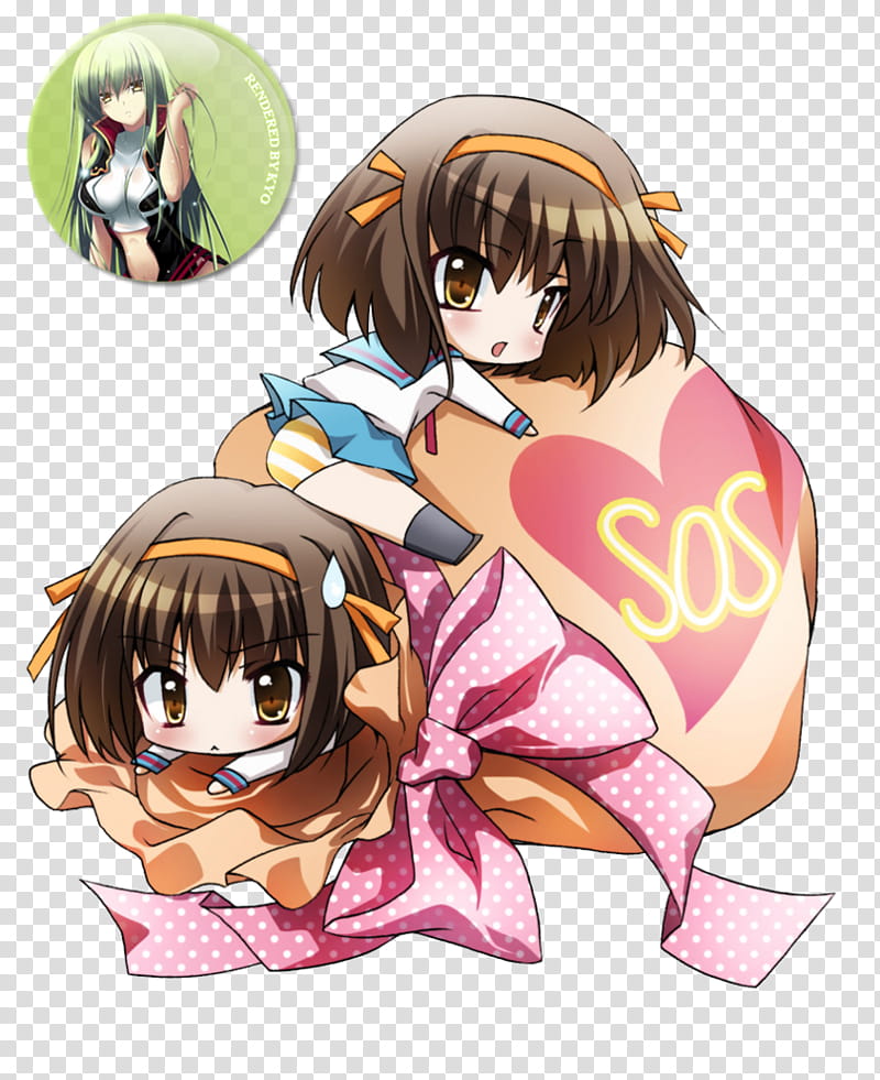 Chibi haruhi  transparent background PNG clipart