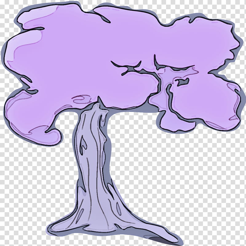 cartoon purple tree material property plant, Cartoon transparent background PNG clipart