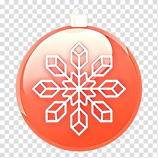 Christmas ornament, Cartoon, Orange, Red, Leaf, Snowflake, Tree, Holiday Ornament transparent background PNG clipart