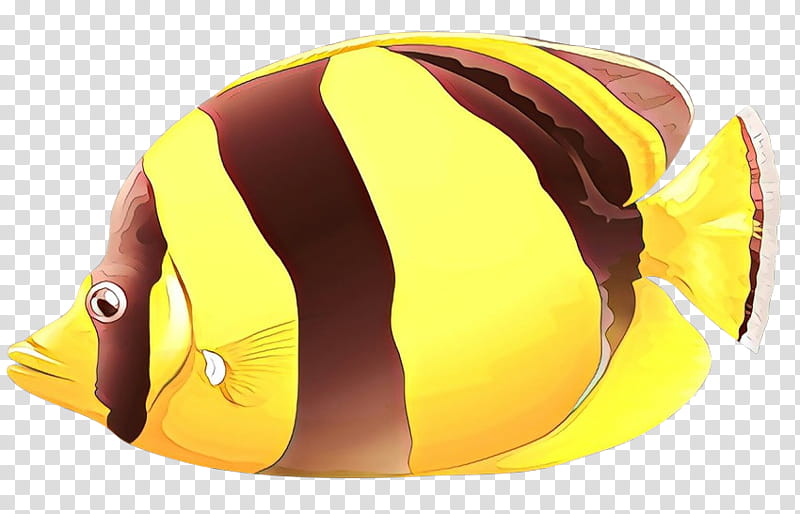 yellow helmet butterflyfish personal protective equipment fish, Cap transparent background PNG clipart