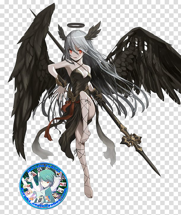 Lost Saga Lucifer Render, winged female character transparent background PNG clipart