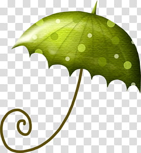 green polka-dot umbrella illustration transparent background PNG clipart