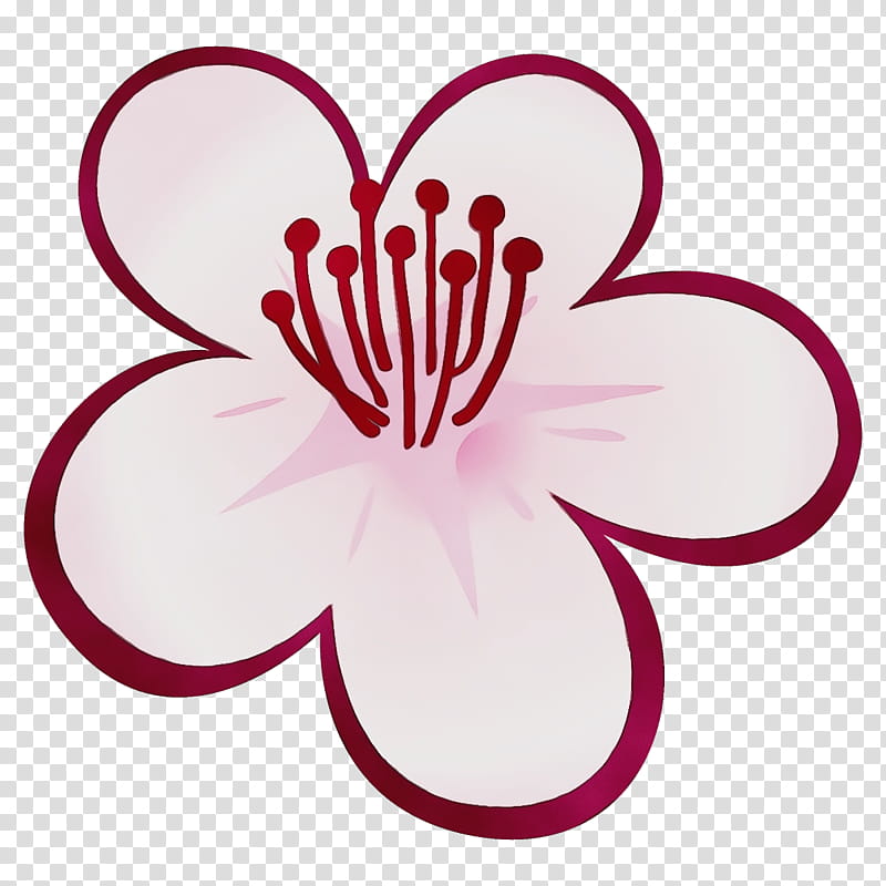 pink petal magenta flower plant, Plum Blossoms, Winter Flower, Watercolor, Paint, Wet Ink, Hibiscus, Wildflower transparent background PNG clipart