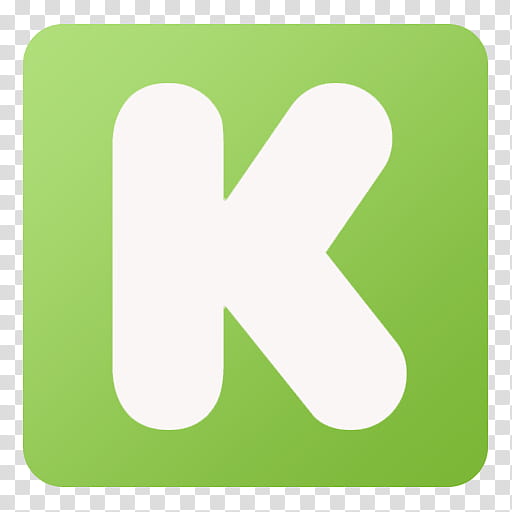 Flat Gradient Social Media Icons, Kickstarter, green and white letter k art transparent background PNG clipart