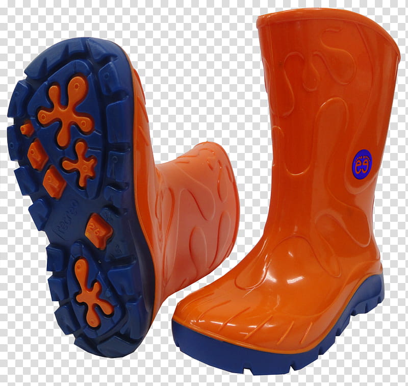 Orange, Shoe, Boot, Footwear, Rain Boot, Personal Protective Equipment, Electric Blue transparent background PNG clipart