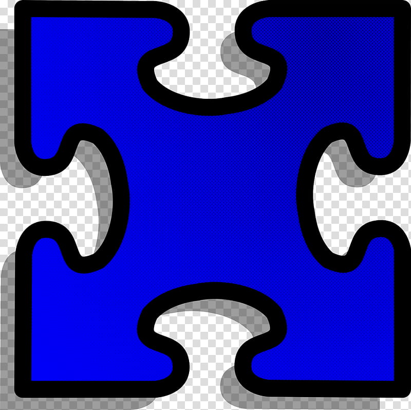 jigsaw puzzle electric blue line material property number, Symbol transparent background PNG clipart