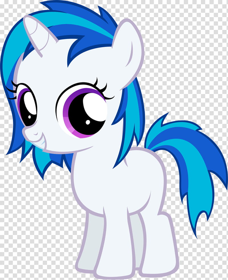 Vinyl Scratch Filly, white and blue My Little Pony transparent background PNG clipart