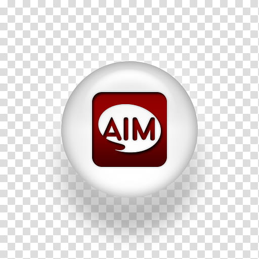  Red Pearl Soc Media Icons, aim logo square webtreatsetc transparent background PNG clipart