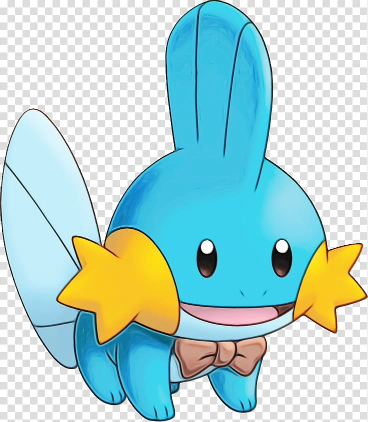 Watercolor, Paint, Wet Ink, Mudkip, Video Games, Mystery Dungeon, Cartoon, Fish transparent background PNG clipart