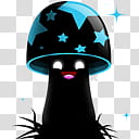 Mega, black and blue mushroom illustration transparent background PNG clipart